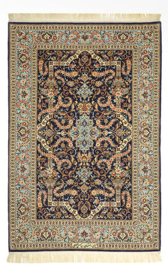 Perserteppich - Isfahan - Premium - Seidenkette - 170 x 112 cm - dunkelbeige