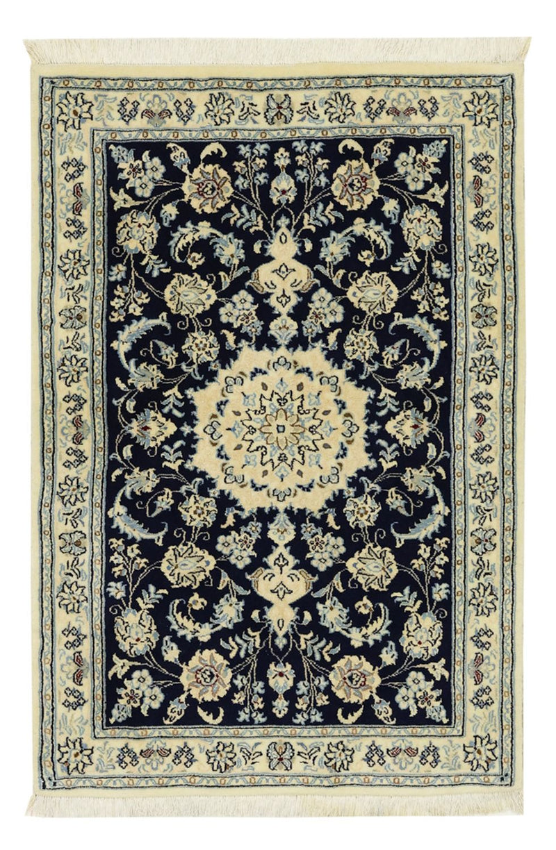 Perserteppich - Nain - Royal - Royal - 114 x 78 cm - dunkelblau