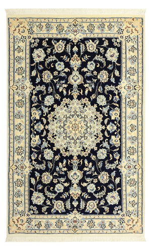Perserteppich - Nain - Royal - Royal - 136 x 86 cm - dunkelblau