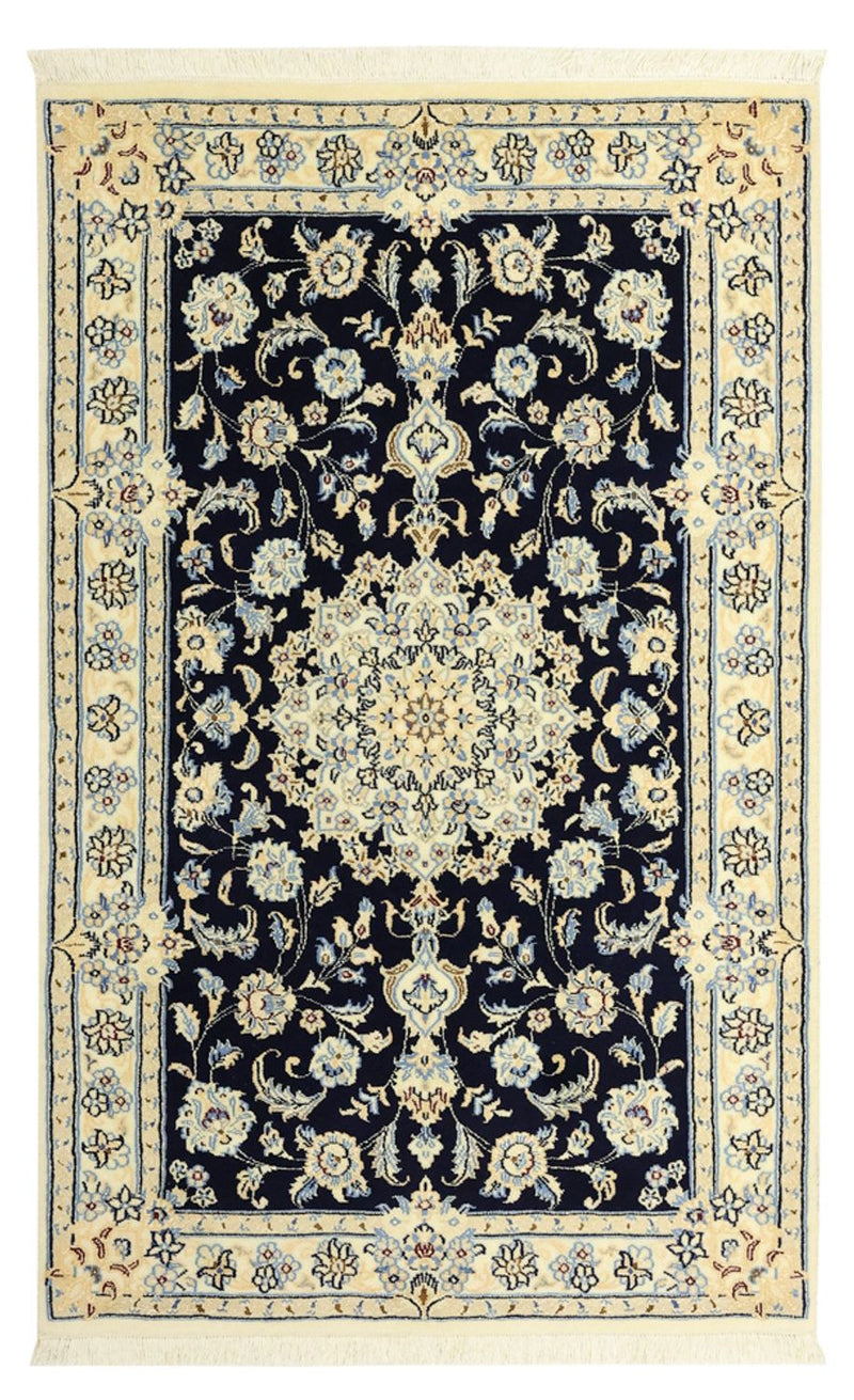 Perserteppich - Nain - Royal - Royal - 136 x 86 cm - dunkelblau