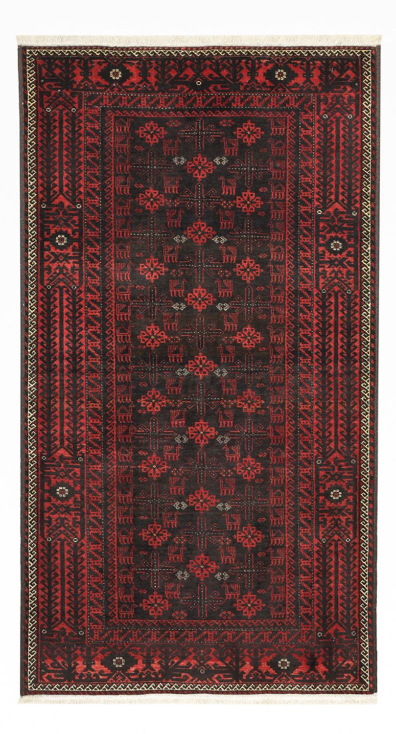 Belutsch Teppich - 190 x 107 cm - dunkelrot
