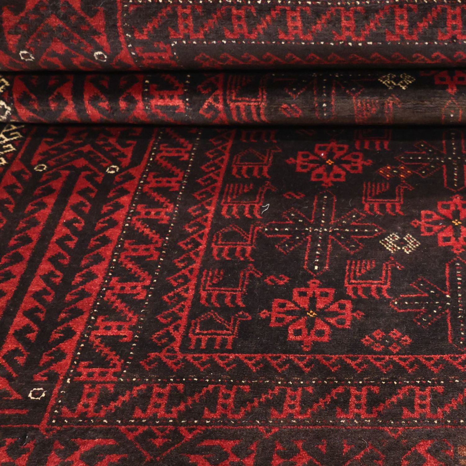 Belutsch Teppich - 190 x 107 cm - dunkelrot
