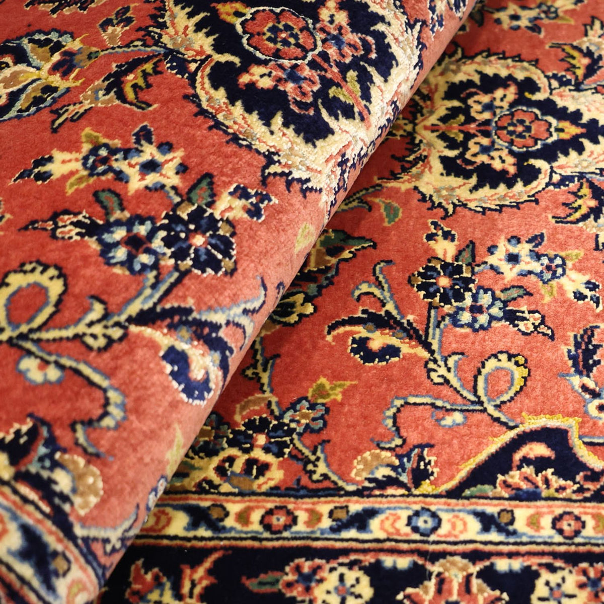 Perserteppich - Keshan - Seidenkette - 122 x 59 cm - rot