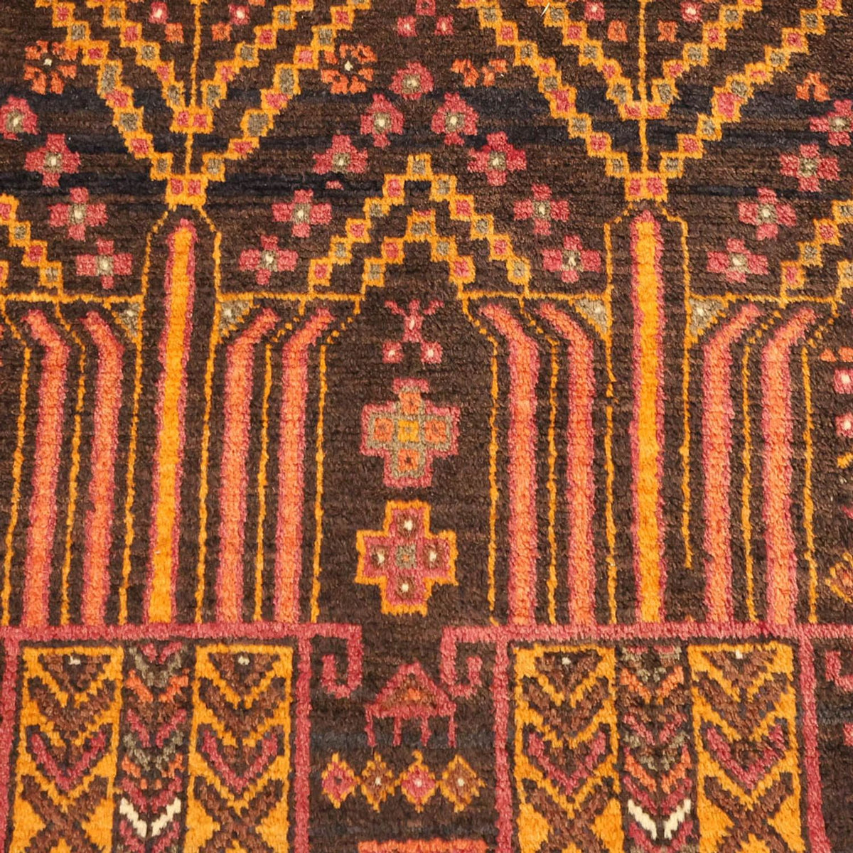 Läufer Belutsch - 211 x 102 cm - mehrfarbig