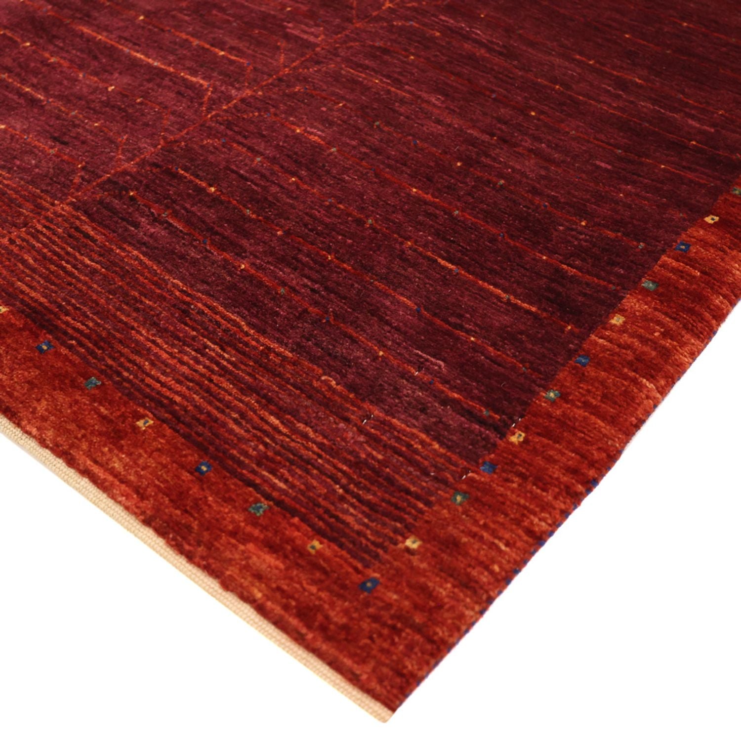 Gabbeh Teppich - Kaschkuli Perser - 130 x 81 cm - dunkelrot