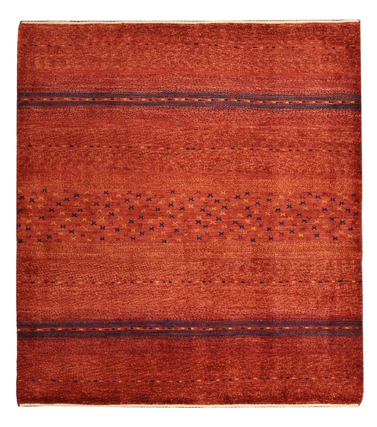 Gabbeh Teppich - Kaschkuli Perser quadratisch  - 116 x 102 cm - mehrfarbig