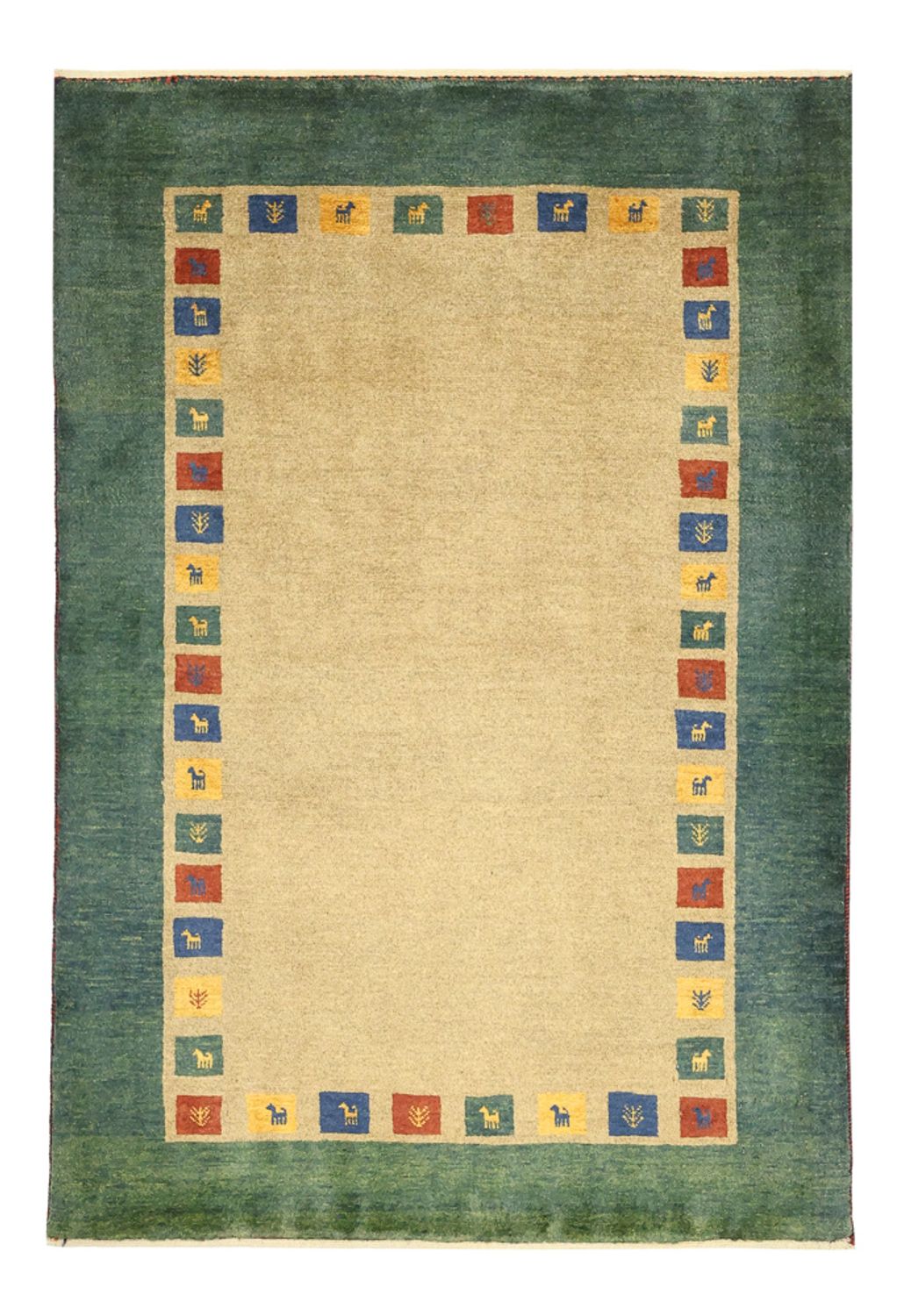 Gabbeh Teppich - Loribaft Perser - 128 x 86 cm - mehrfarbig