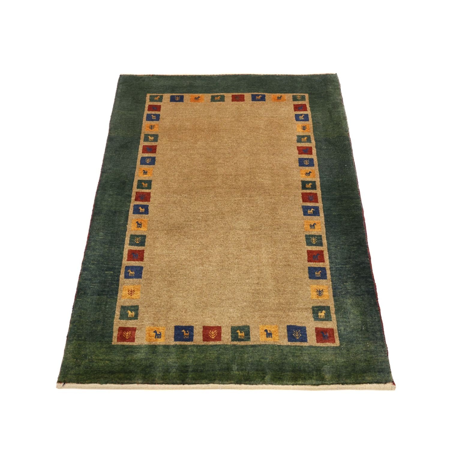 Gabbeh Teppich - Loribaft Perser - 128 x 86 cm - mehrfarbig