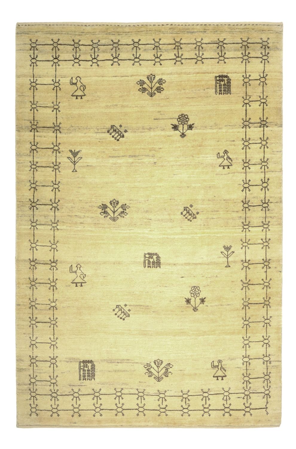 Gabbeh Teppich - Kaschkuli Perser - 150 x 101 cm - beige