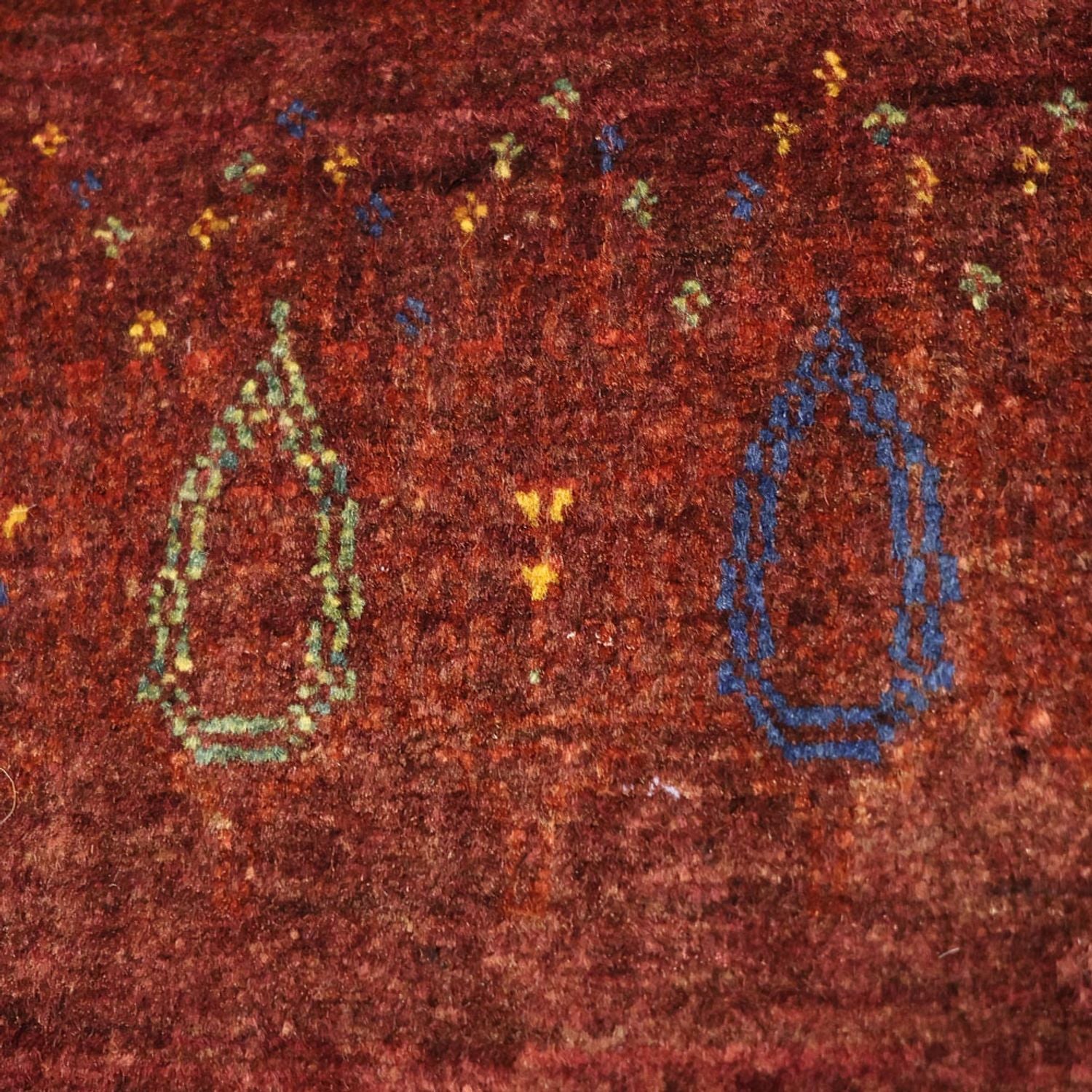 Gabbeh Teppich - Kaschkuli Perser - 155 x 80 cm - dunkelrot