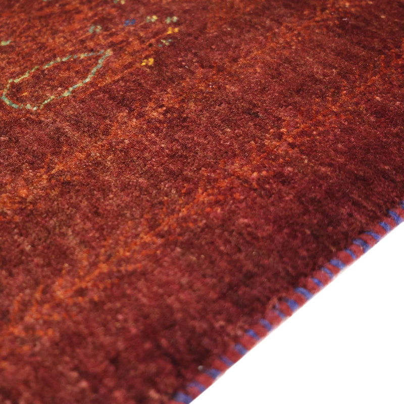Gabbeh Teppich - Kaschkuli Perser - 155 x 80 cm - dunkelrot