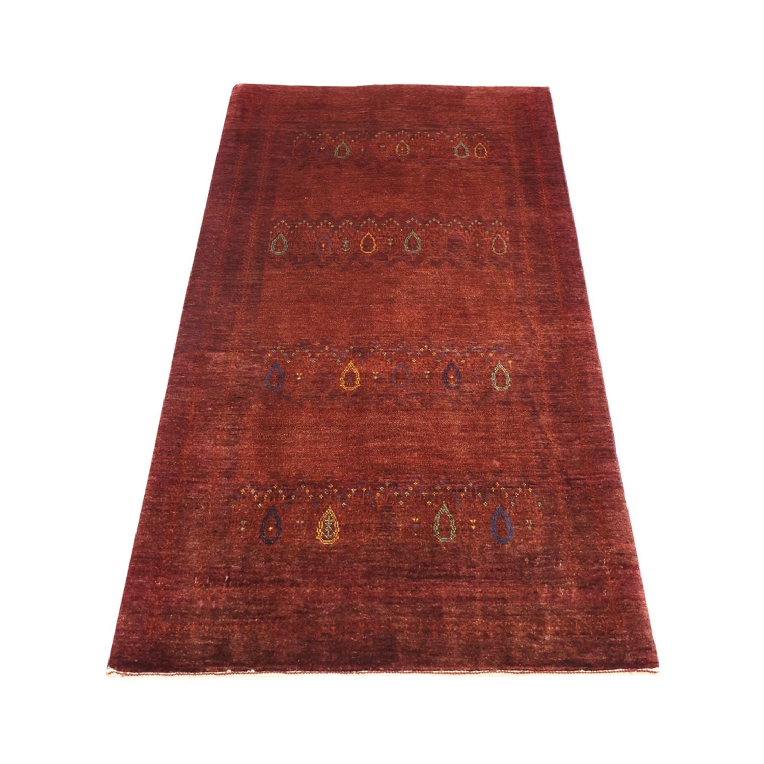 Gabbeh Teppich - Kaschkuli Perser - 155 x 80 cm - dunkelrot