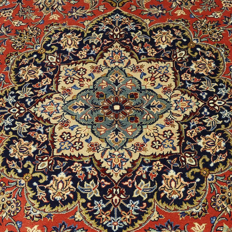 Perserteppich - Ghom - Royal - Seidenkette - 220 x 141 cm - rot