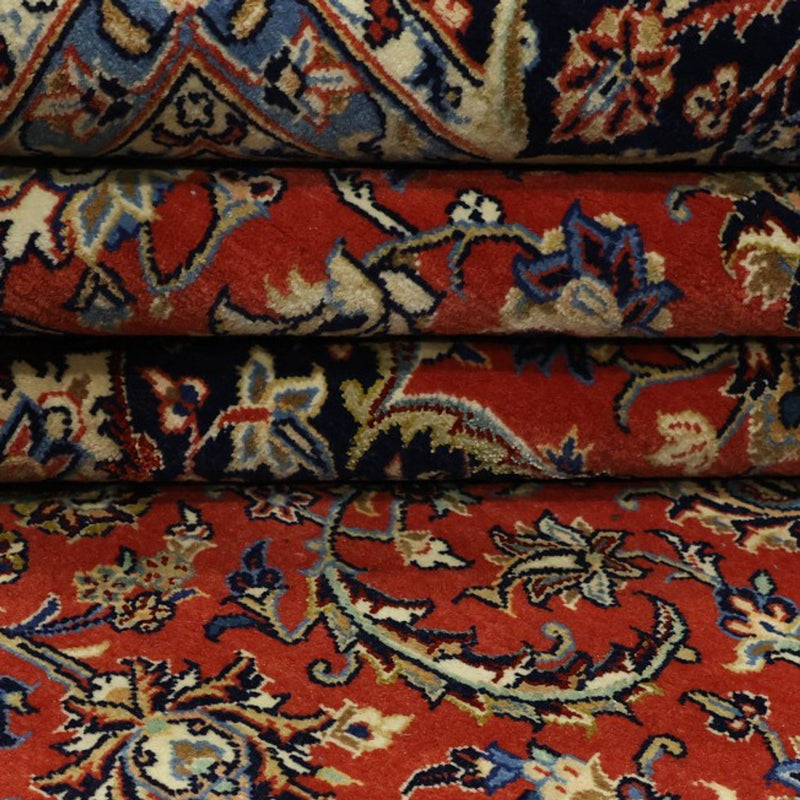 Perserteppich - Ghom - Royal - Seidenkette - 220 x 141 cm - rot