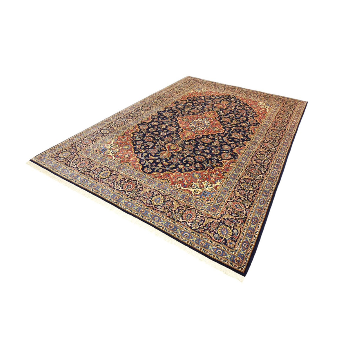 Perserteppich - Keshan - 321 x 221 cm - dunkelblau