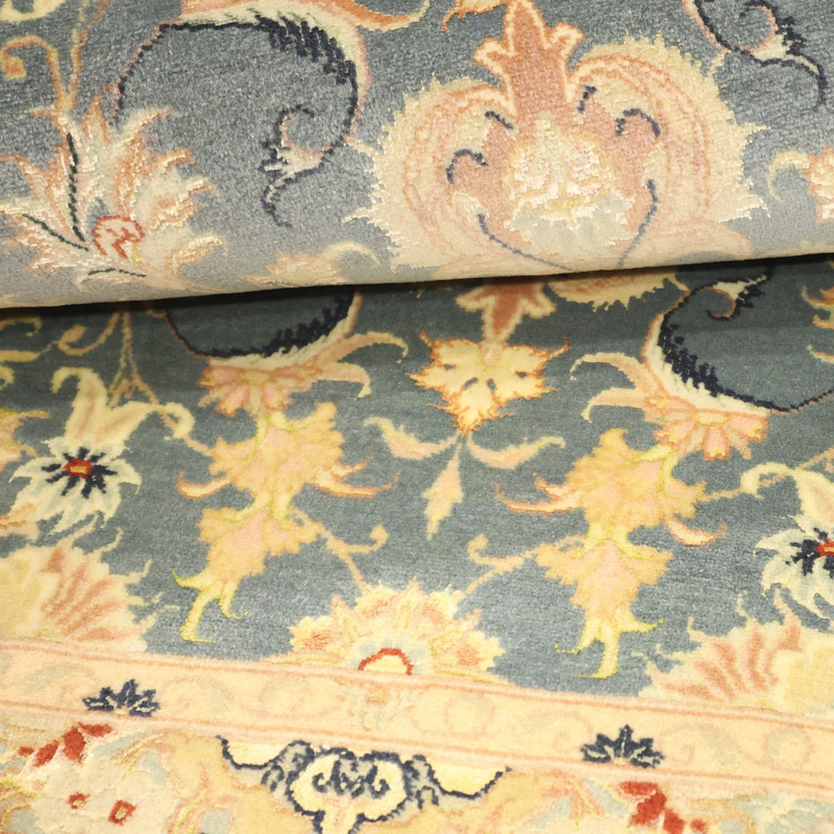 Perserteppich - Täbriz - 119 x 81 cm - hellblau