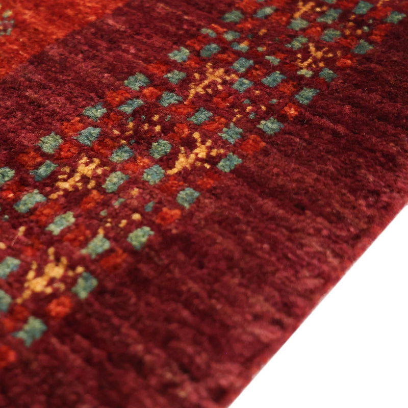 Gabbeh Teppich - Kaschkuli Perser - 145 x 78 cm - dunkelrot