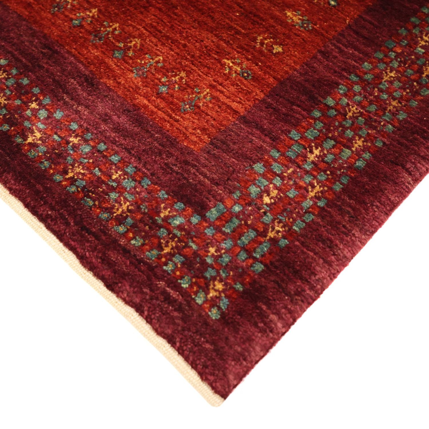 Gabbeh Teppich - Kaschkuli Perser - 145 x 78 cm - dunkelrot