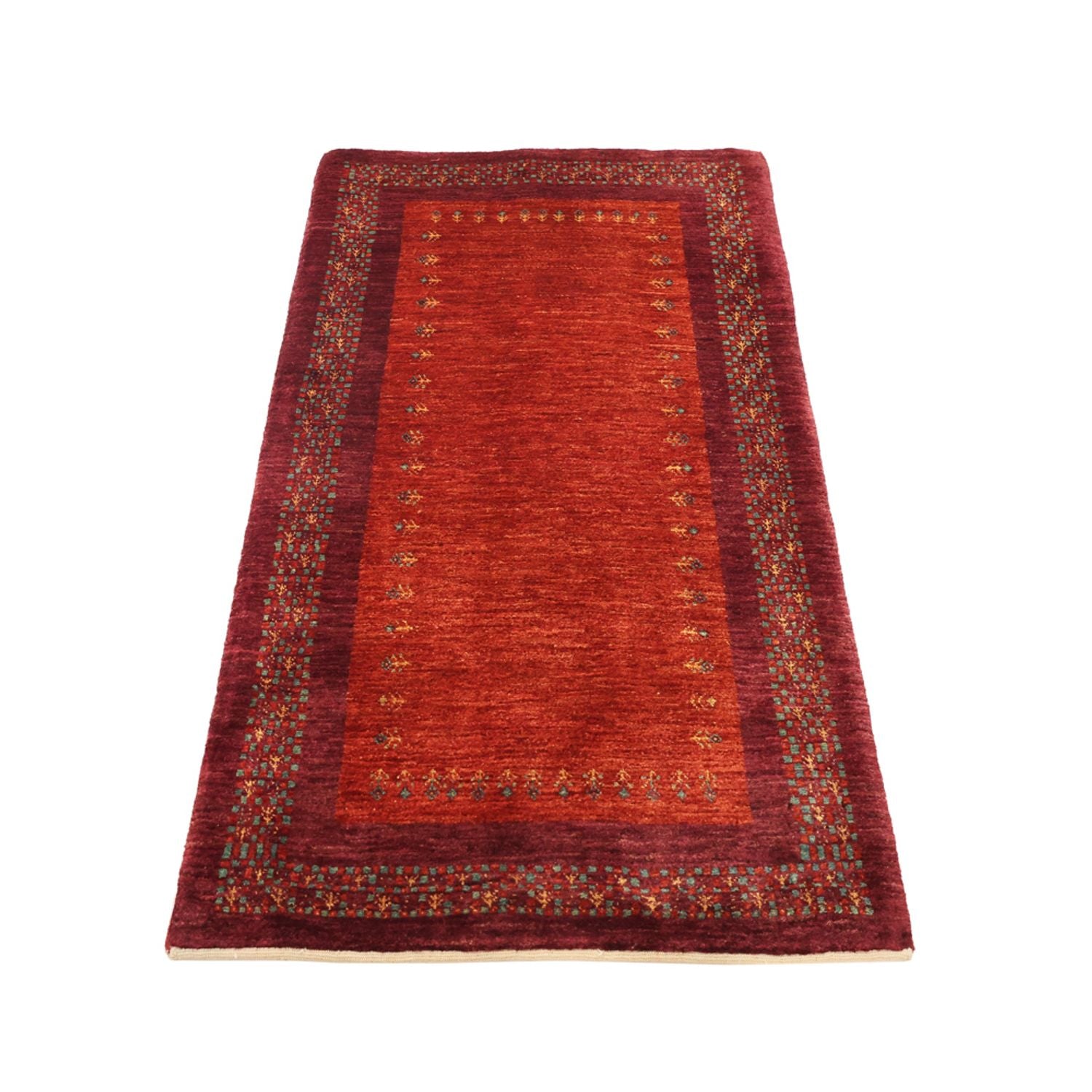 Gabbeh Teppich - Kaschkuli Perser - 145 x 78 cm - dunkelrot