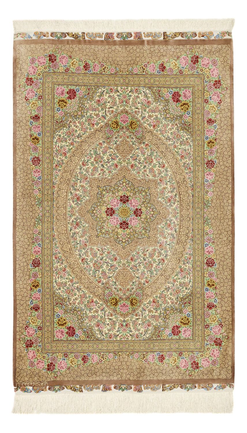 Perserteppich - Ghom - Royal - 165 x 101 cm - hellbeige