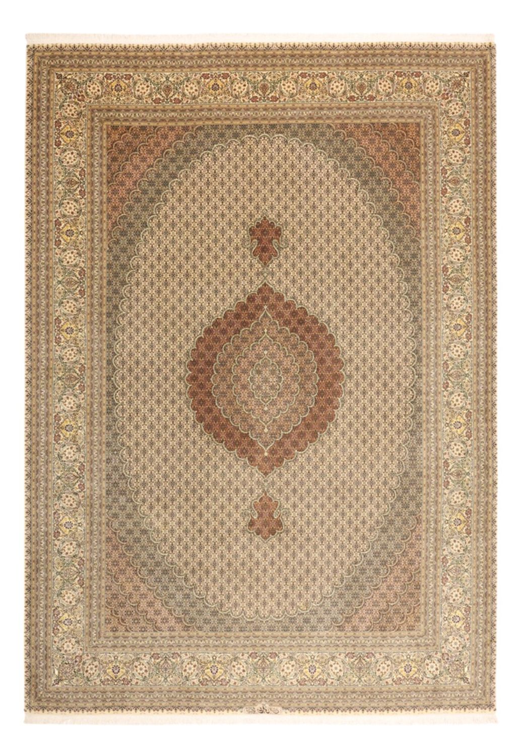 Perserteppich - Täbriz - Royal - Royal - 348 x 248 cm - hellbeige