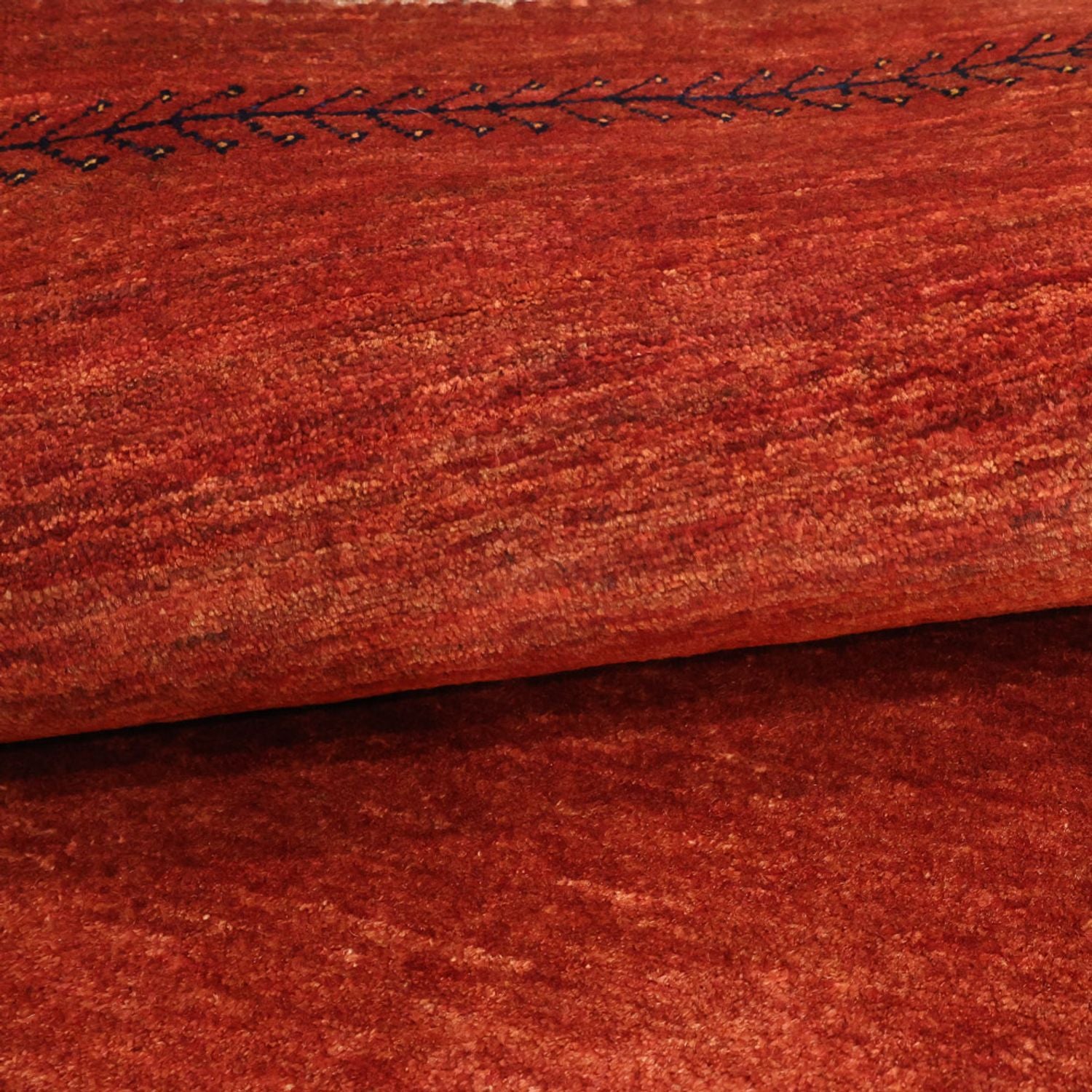 Gabbeh Teppich - Loribaft Perser - 115 x 82 cm - dunkelrot