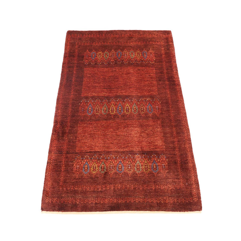 Gabbeh Teppich - Kaschkuli Perser - 131 x 82 cm - dunkelrot