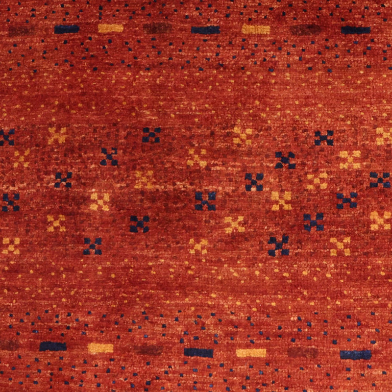Gabbeh Teppich - Kaschkuli Perser quadratisch  - 111 x 101 cm - dunkelrot
