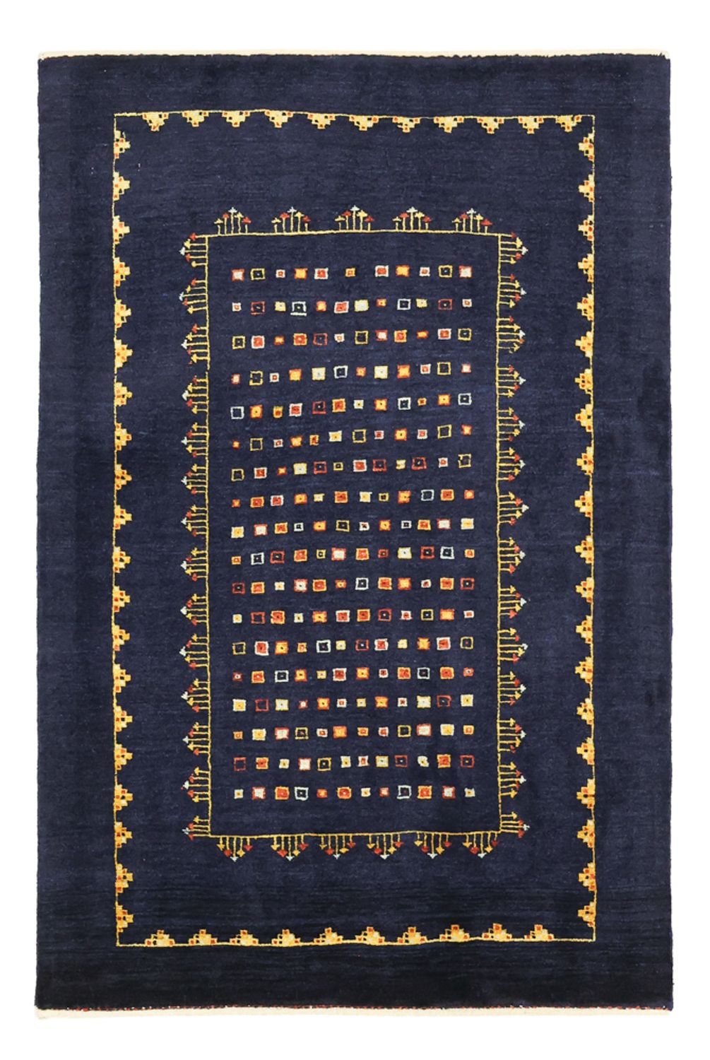 Gabbeh Teppich - Kaschkuli Perser - 119 x 81 cm - dunkelblau