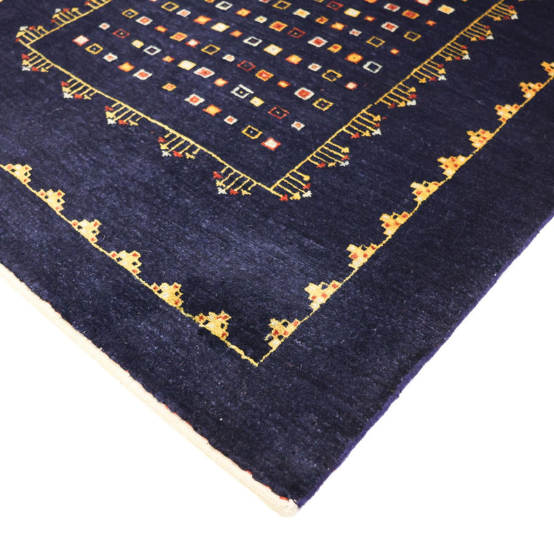 Gabbeh Teppich - Kaschkuli Perser - 119 x 81 cm - dunkelblau