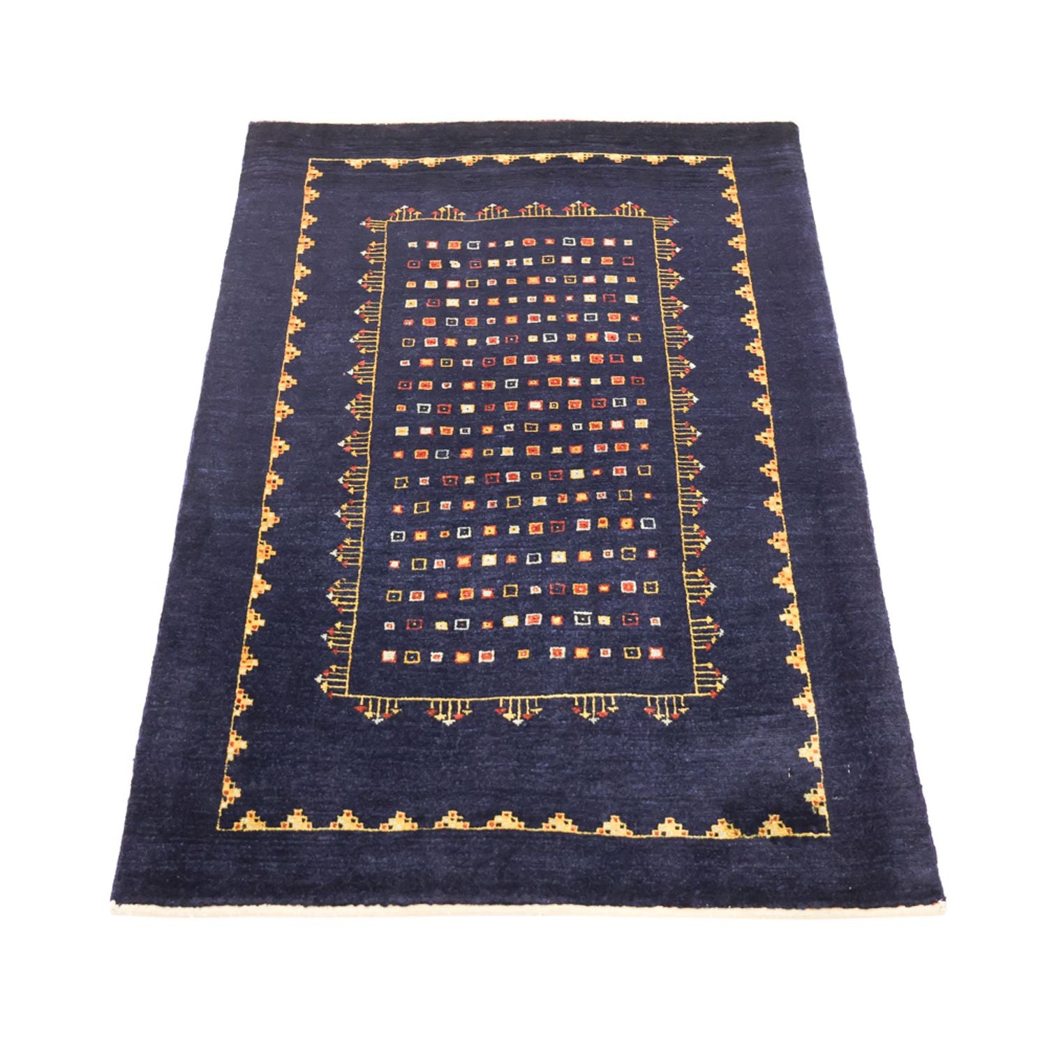 Gabbeh Teppich - Kaschkuli Perser - 119 x 81 cm - dunkelblau
