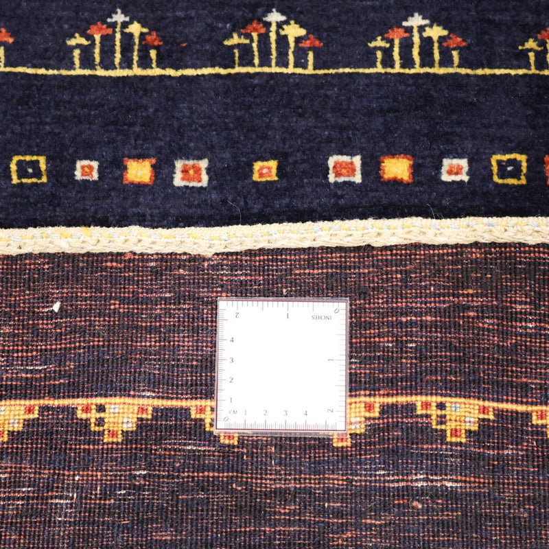 Gabbeh Teppich - Kaschkuli Perser - 119 x 81 cm - dunkelblau