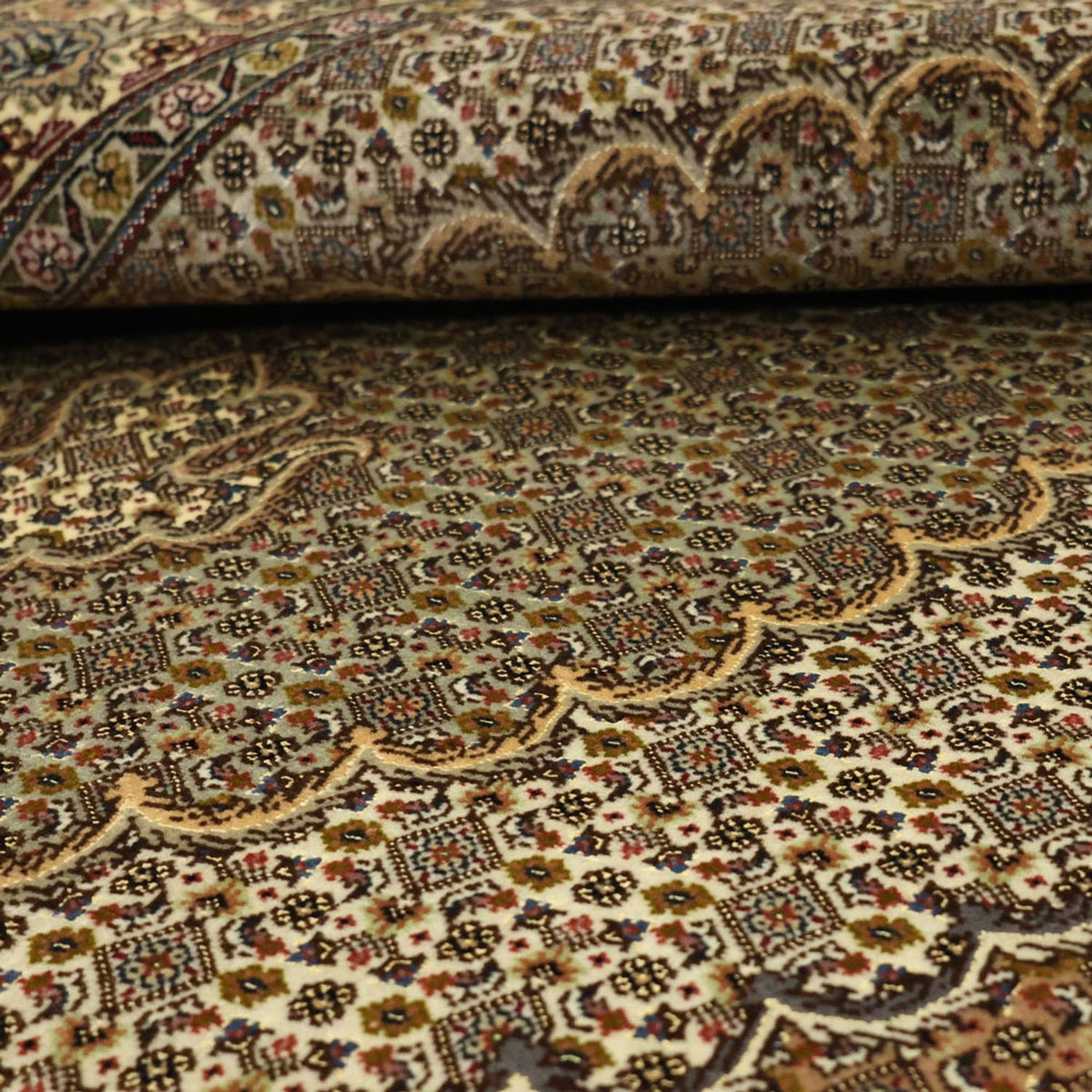 Perserteppich - Täbriz - Royal - 149 x 100 cm - olivgrün