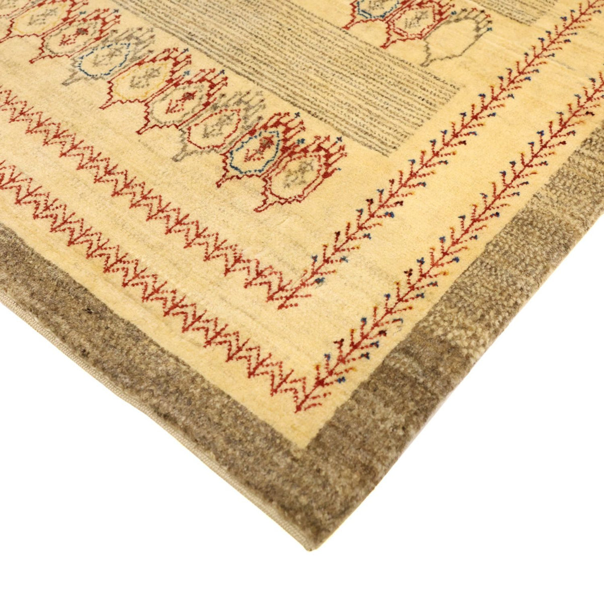 Gabbeh Teppich - Kaschkuli Perser - 125 x 87 cm - beige