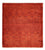 Gabbeh Teppich - Kaschkuli Perser quadratisch  - 112 x 101 cm - dunkelrot