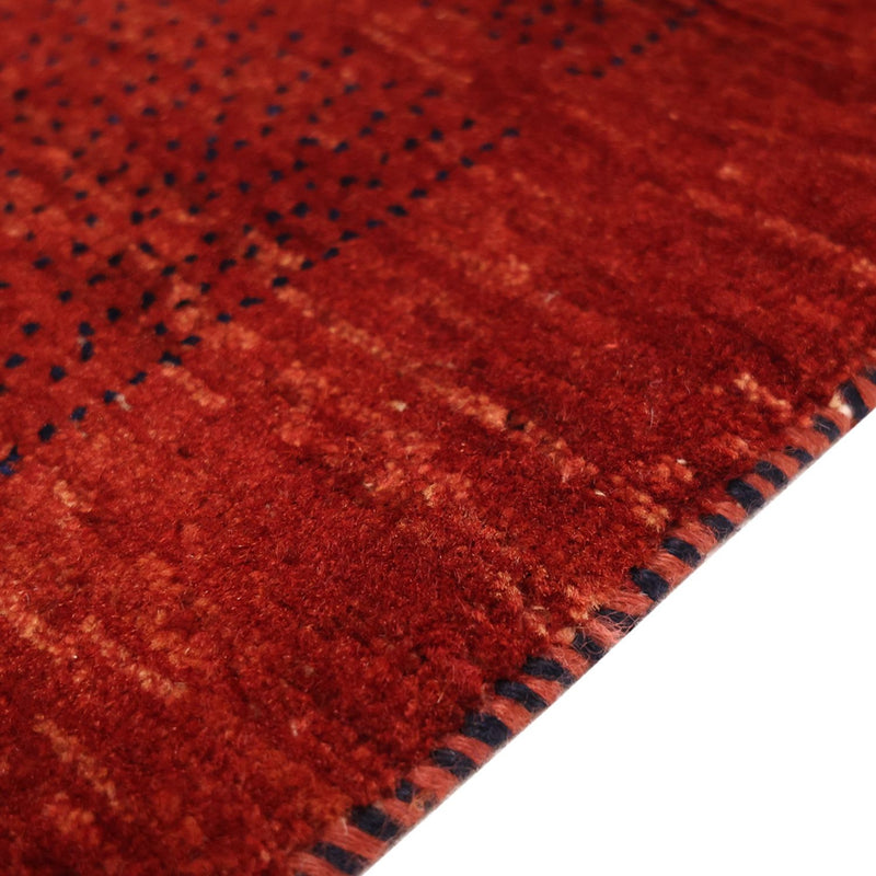 Gabbeh Teppich - Kaschkuli Perser quadratisch  - 112 x 101 cm - dunkelrot