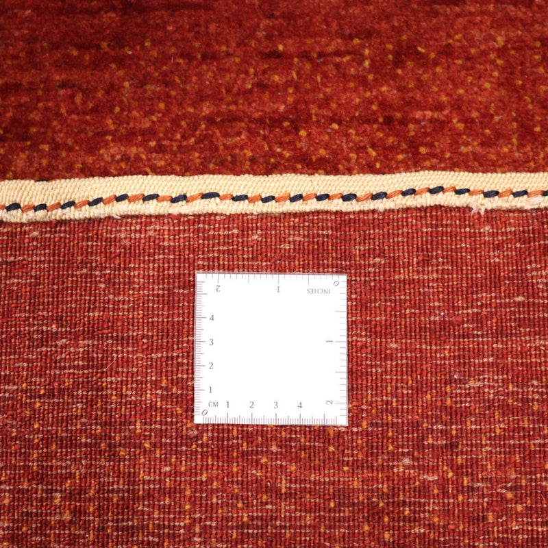 Gabbeh Teppich - Kaschkuli Perser quadratisch  - 112 x 101 cm - dunkelrot