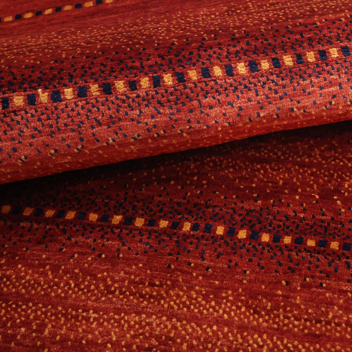 Gabbeh Teppich - Kaschkuli Perser - 122 x 98 cm - rot