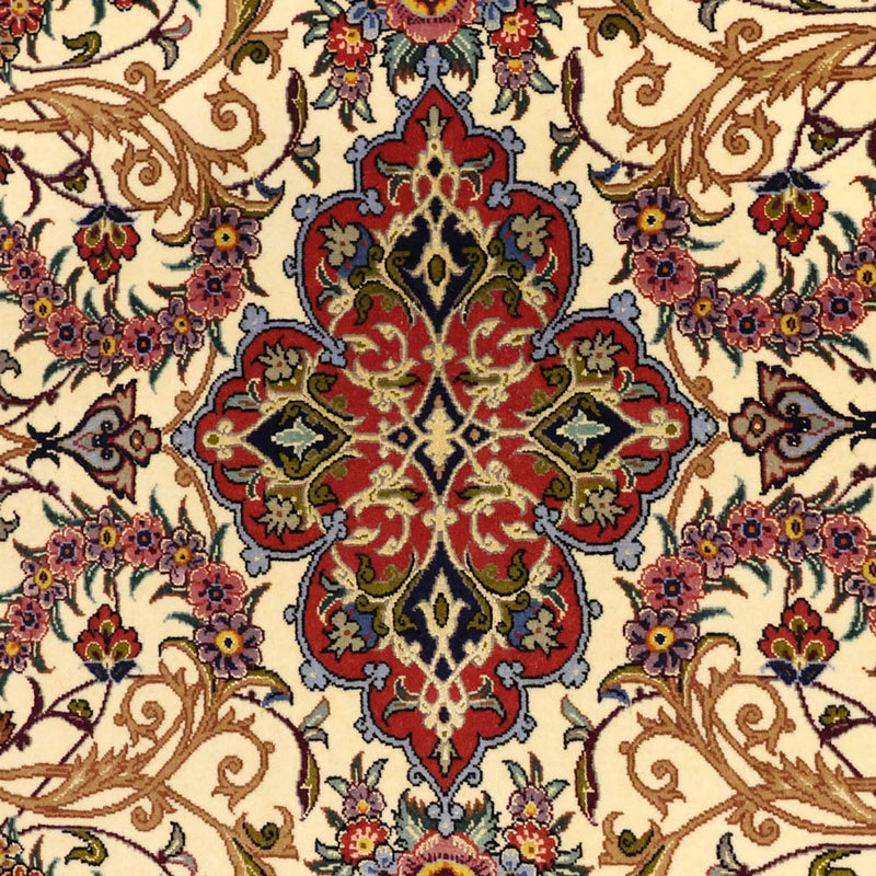 Perserteppich - Isfahan - Premium - Seidenkette - 171 x 111 cm - beige