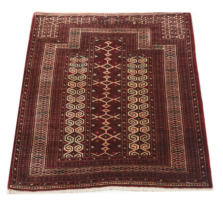 Afghan Teppich - Buchara 120 x 90 cm - dunkelrot