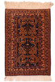 Afghan Teppich 98 x 132 cm - dunkelblau