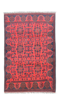Afghan Teppich - Kunduz 191 x 121 cm - dunkelblau