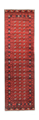 Afghan Teppich - Buchara 293 x 87 cm - dunkelrot