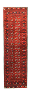 Afghan Teppich - Buchara 294 x 84 cm - dunkelrot