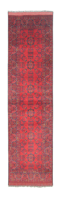 Afghan Teppich - Kunduz 294 x 80 cm - rot