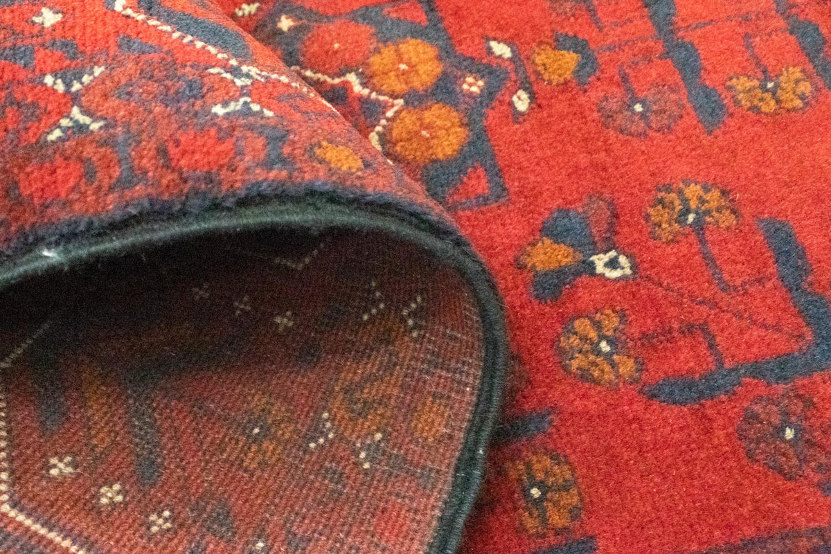 Afghan Teppich - Kunduz 294 x 80 cm - rot