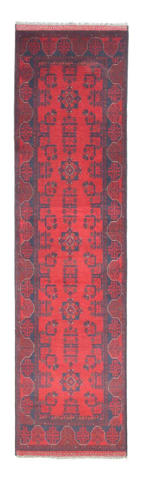 Afghan Teppich - Kunduz 289 x 77 cm - rot