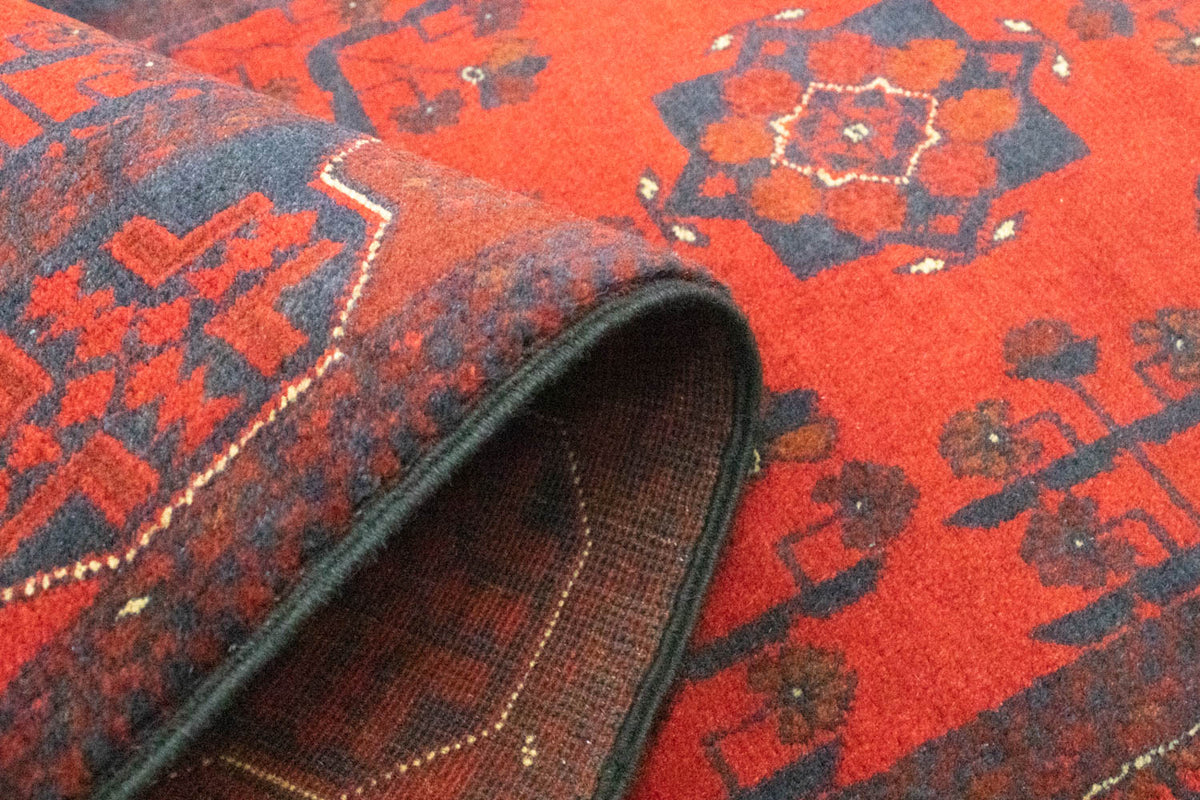 Afghan Teppich - Kunduz 289 x 77 cm - rot