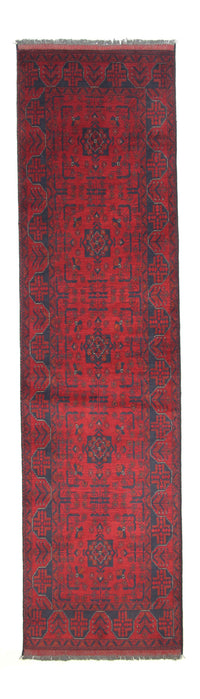 Afghan Teppich - Kunduz 296 x 77 cm - rot