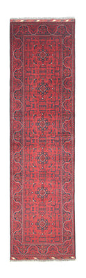 Afghan Teppich - Kunduz 302 x 78 cm - rot